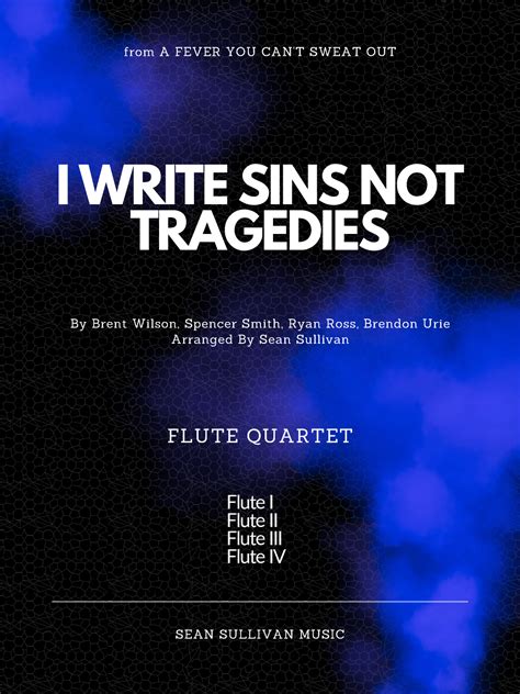 2.7M 66,550. I Write Sins Not Tragedies Lyrics by Panic at the Disco from the A Fever You Can't Sweat Out album- including song video, artist biography, translations and …